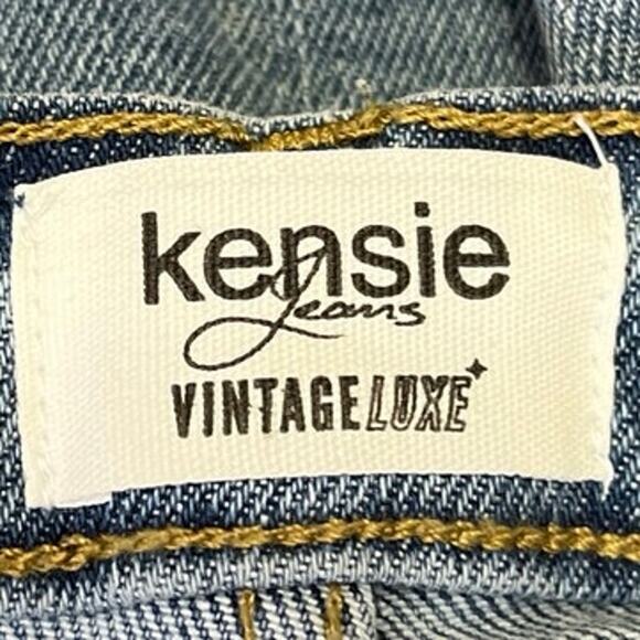 Kensie Women's Blue Ultimate High Rise Skinny Distressed Crop Denim Jeans Size 6 - Picture 4 of 6